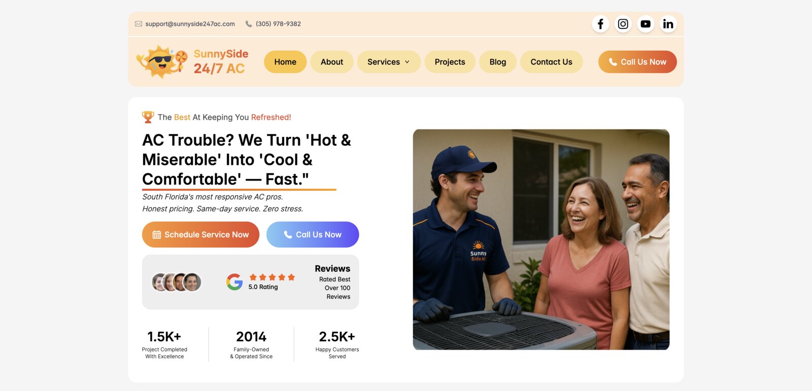 SunnySide 24/7 AC WordPress Platform
